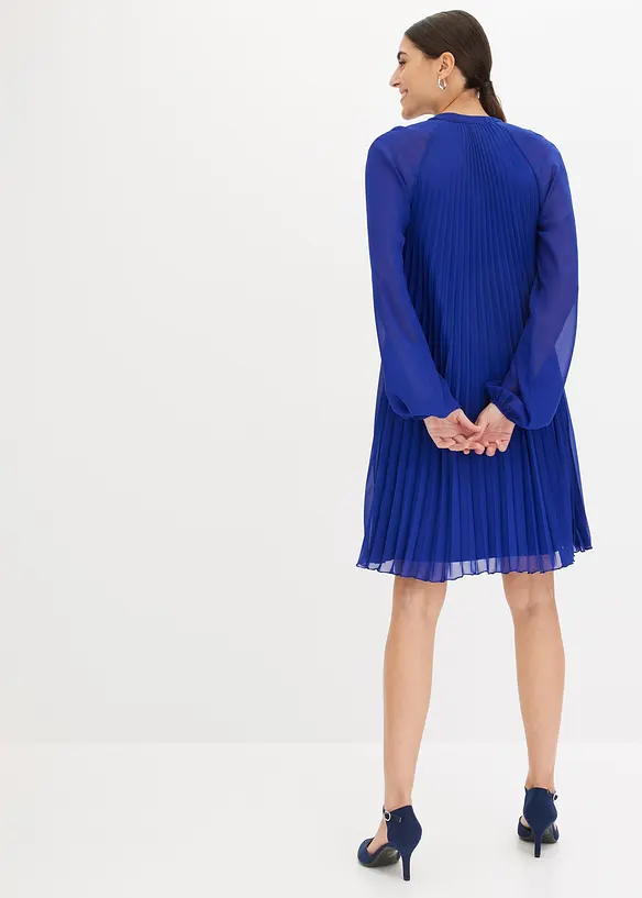 Robe courte plissée en mousseline, bonprix