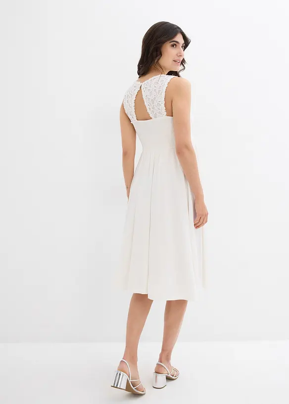 Robe de grossesse en jersey avec empiècement dentelle, bonprix