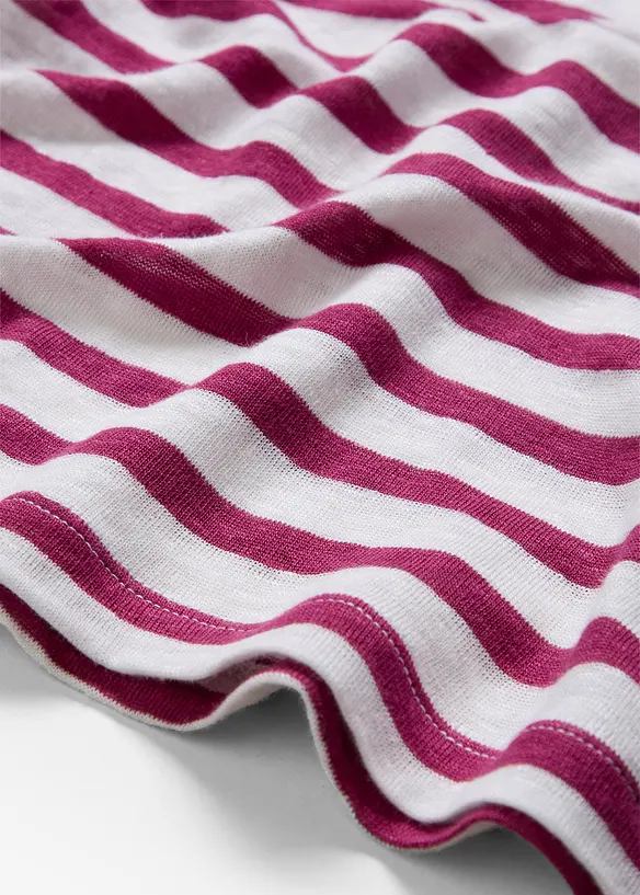 T-shirt 100% lin à manches chauve-souris, bonprix