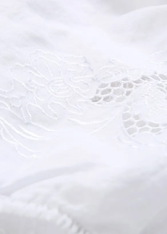 Tunique 100% lin avec broderie anglaise, bonprix