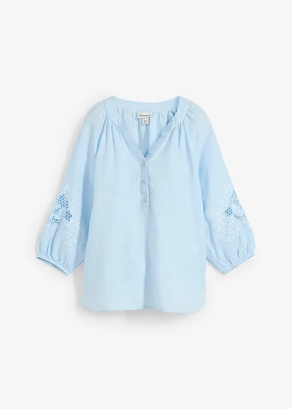 Tunique 100% lin avec broderie anglaise, bonprix