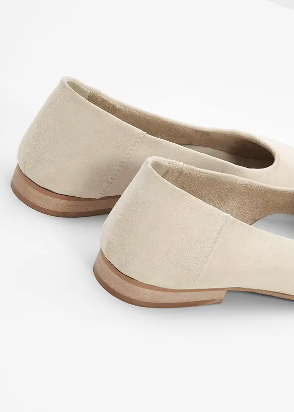 Ballerines en cuir, bonprix