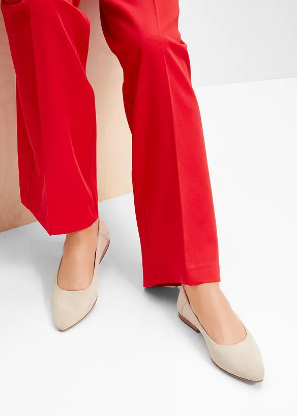 Ballerines en cuir, bonprix