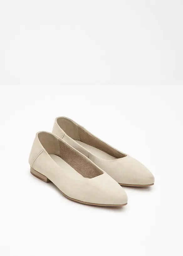 Ballerines en cuir, bonprix