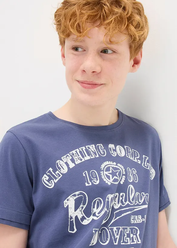 Lot de 2 T-shirts 100% coton, bonprix