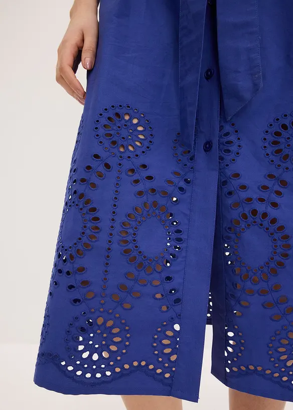 Robe-chemise avec broderie anglaise, bonprix