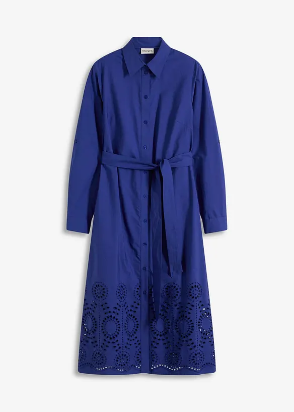 Robe-chemise avec broderie anglaise, bonprix