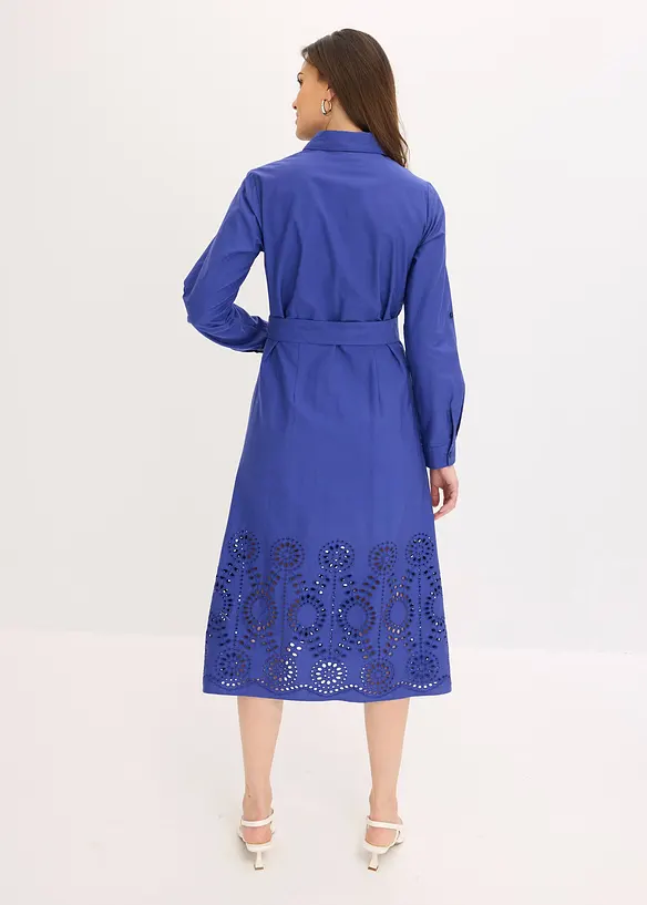 Robe-chemise avec broderie anglaise, bonprix