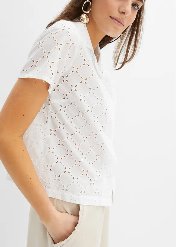 Chemisier tendance en broderie anglaise, bonprix