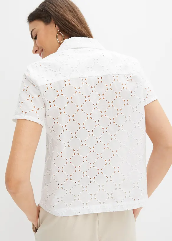 Chemisier tendance en broderie anglaise, bonprix