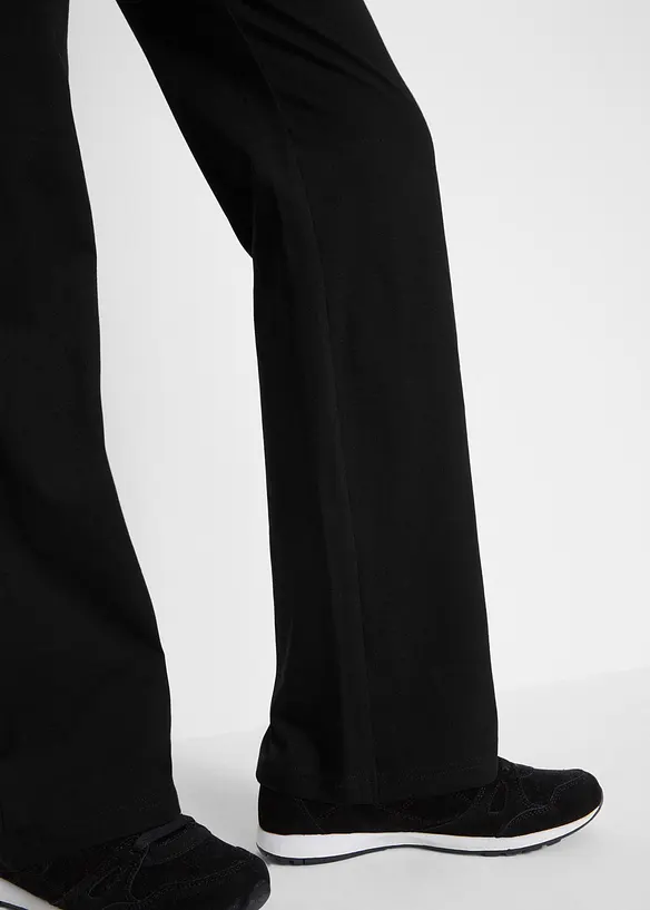 Pantalon droit en jersey avec taille rabattable, bonprix