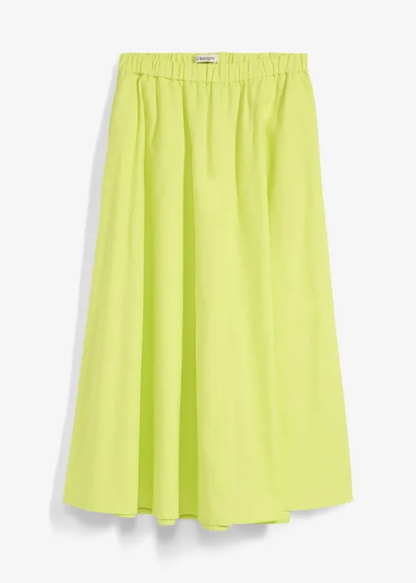 Jupe midi en lin majoritaire, bonprix