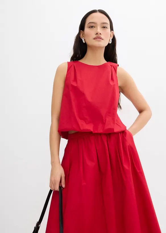 Jupe midi 100% coton, bonprix