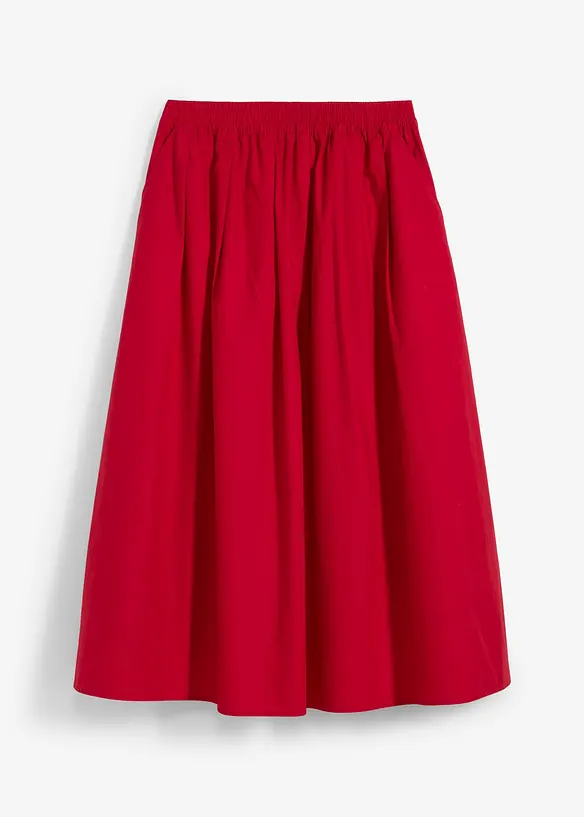 Jupe midi 100% coton, bonprix