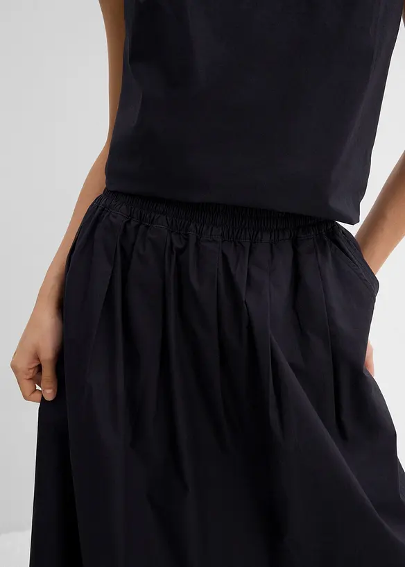 Jupe midi 100% coton, bonprix