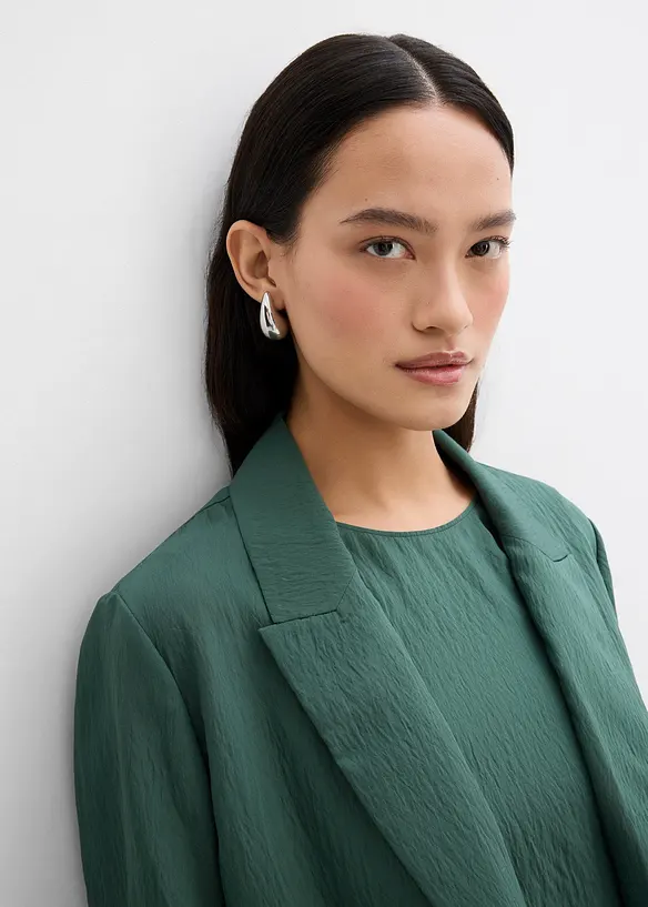 Blazer en viscose mélangée, effet froissé, bonprix