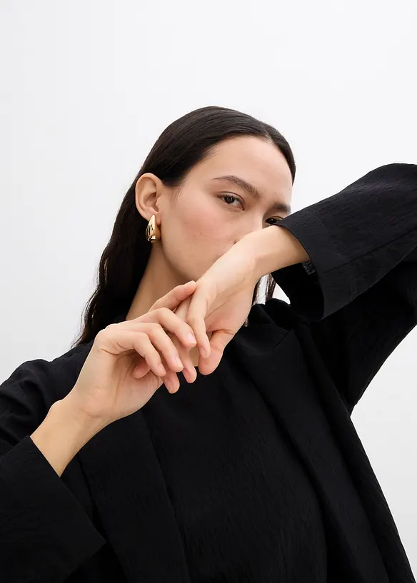 Blazer en viscose mélangée, effet froissé, bonprix