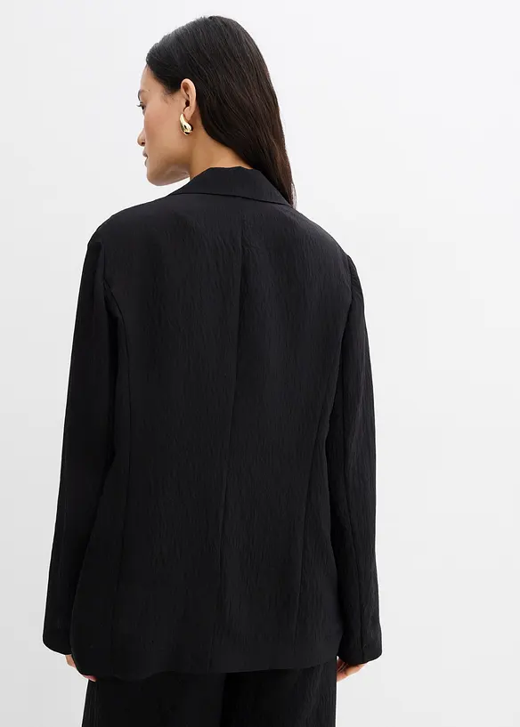 Blazer en viscose mélangée, effet froissé, bonprix