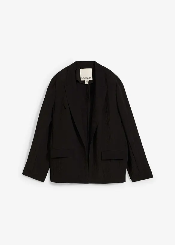 Blazer en viscose mélangée, effet froissé, bonprix