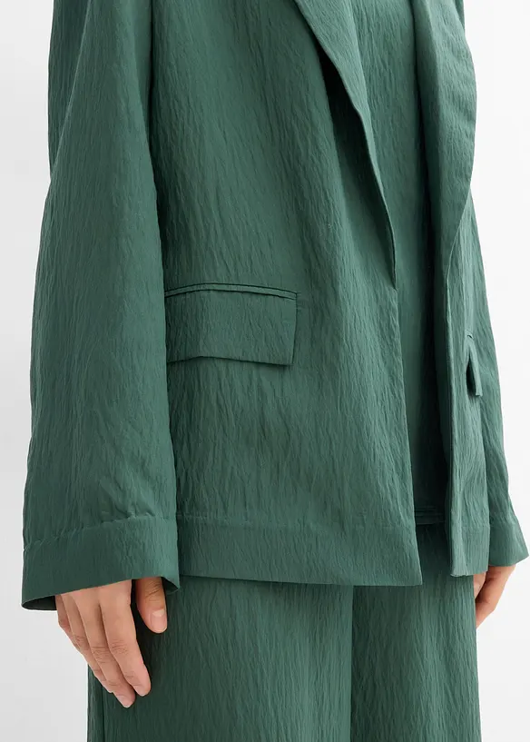 Blazer en viscose mélangée, effet froissé, bonprix