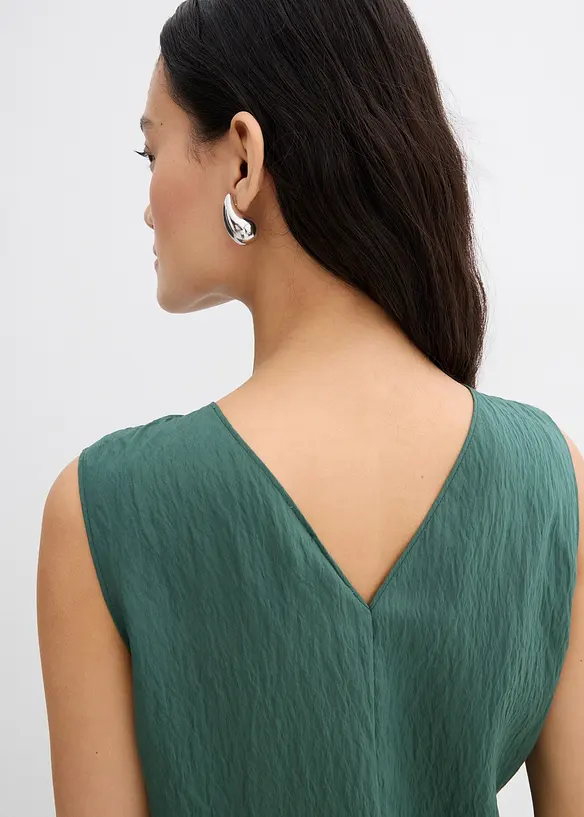 Top en viscose mélangée, effet froissé, bonprix