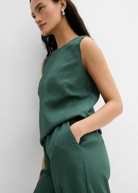 Pantalon en viscose mélangée, effet froissé, bonprix