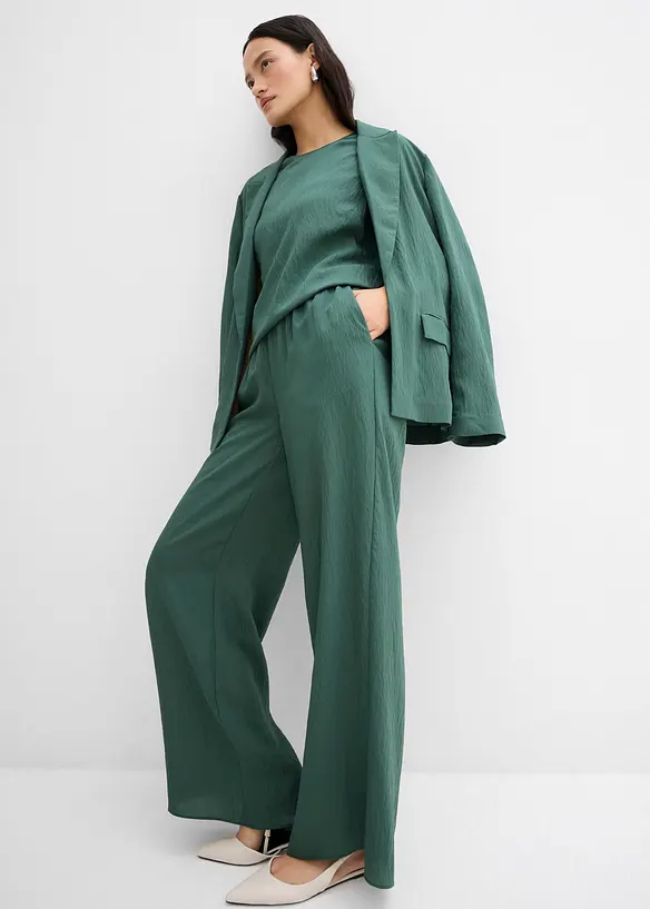 Pantalon en viscose mélangée, effet froissé, bonprix