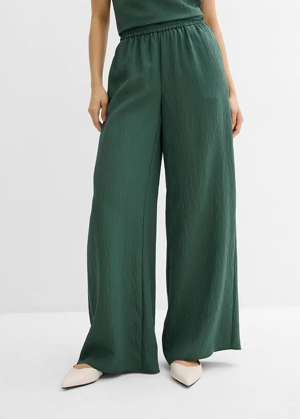 Pantalon en viscose mélangée, effet froissé, bonprix