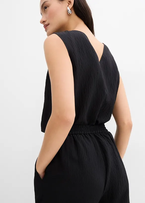 Pantalon en viscose mélangée, effet froissé, bonprix