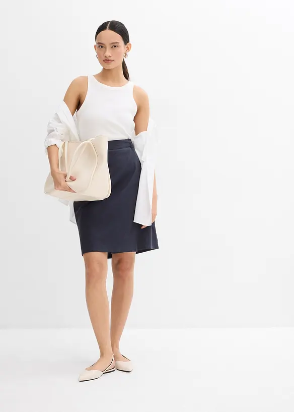 Mini-jupe en twill, bonprix