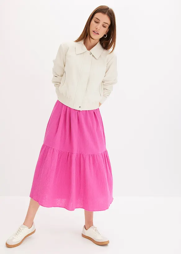 Robe longue en gaze de coton douce, bonprix