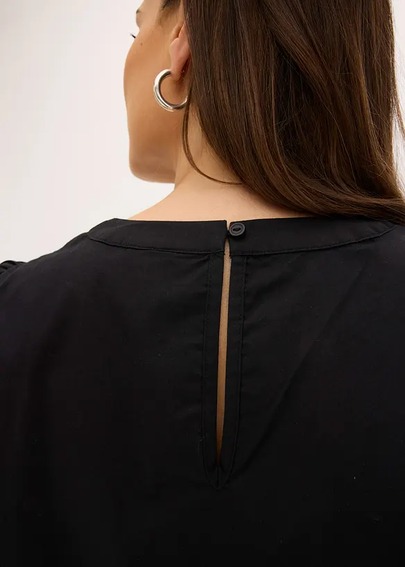 Blouse manches courtes à dentelle, bonprix