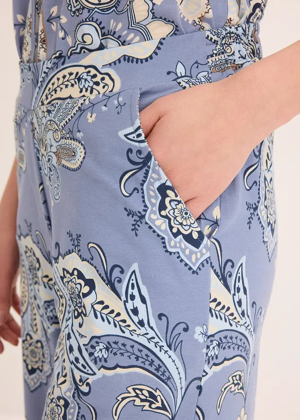 Pantalon en jersey à imprimé paisley, bonprix