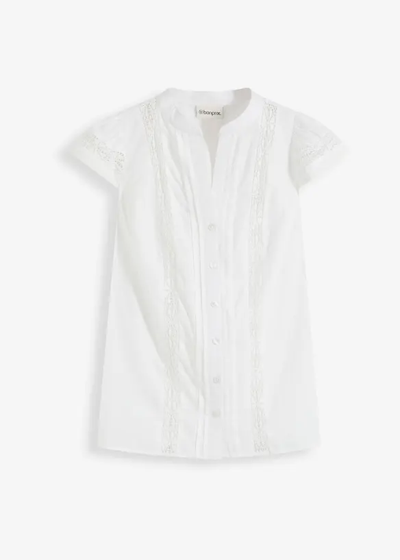 Chemisier sans manches en broderie anglaise, 100% coton, bonprix