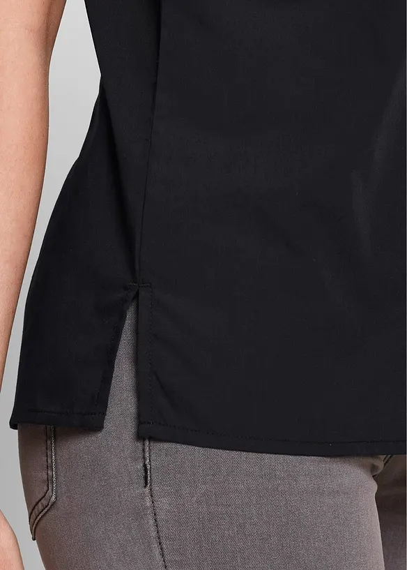 Chemisier manches courtes en popeline, bonprix