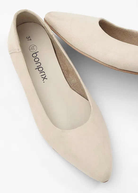 Ballerines en cuir, bonprix