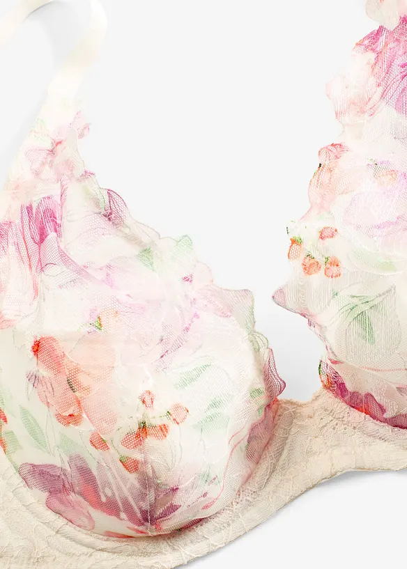 Soutien-gorge à coques et broderies imprimées, bonprix