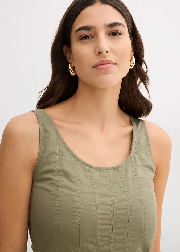 Robe midi à coutures verticales, bonprix