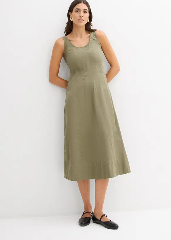 Robe midi à coutures verticales, bonprix