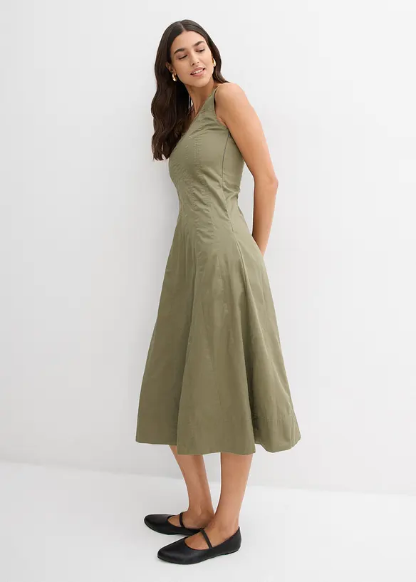 Robe midi à coutures verticales, bonprix