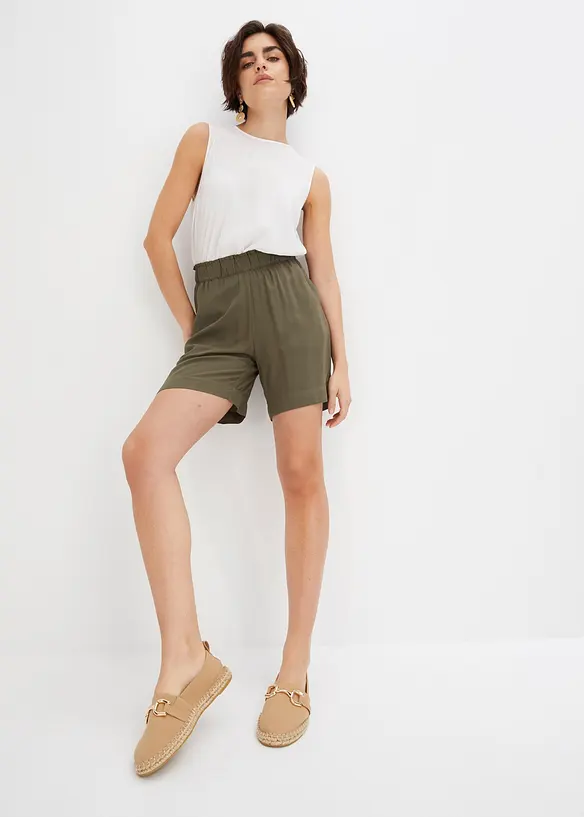 Short en viscose à taille élastiquée, bonprix