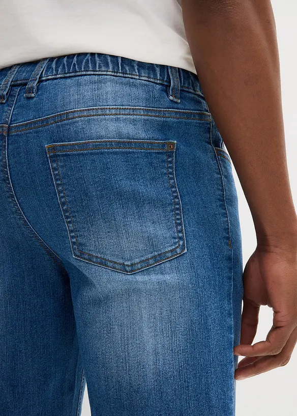 Bermuda léger en jean et molleton, Regular, bonprix