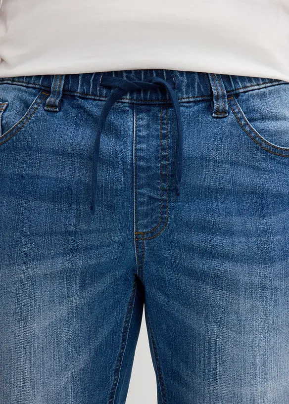 Bermuda léger en jean et molleton, Regular, bonprix