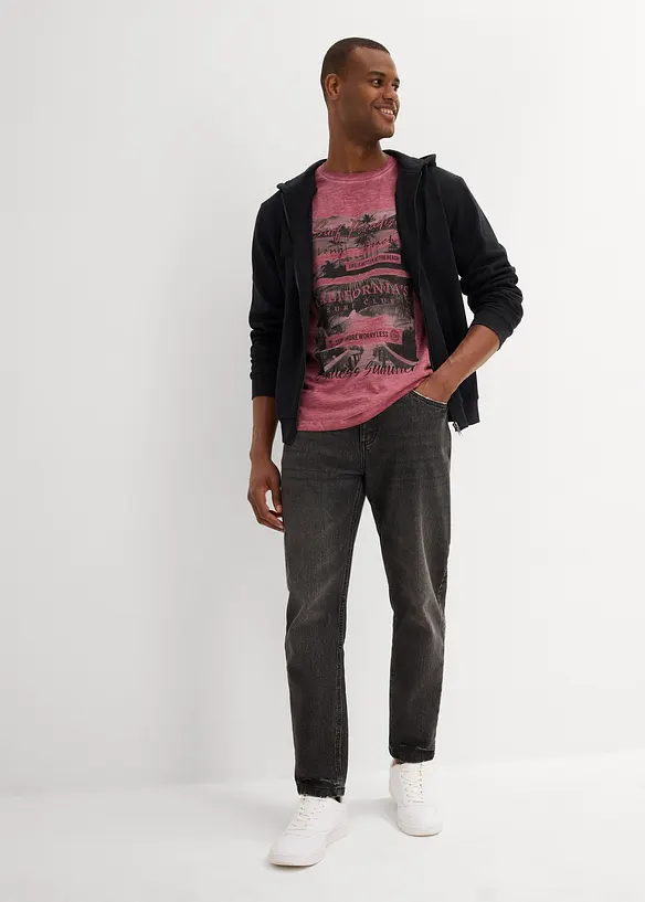 T-shirt aspect délavé en coton, bonprix