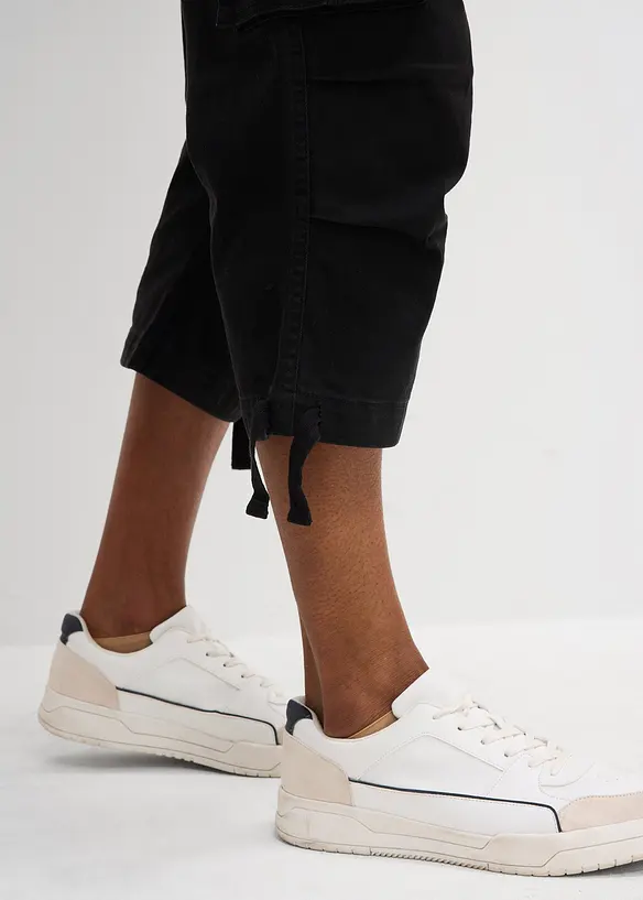 Pantalon cargo extensible et loose, longueur 3/4, bonprix