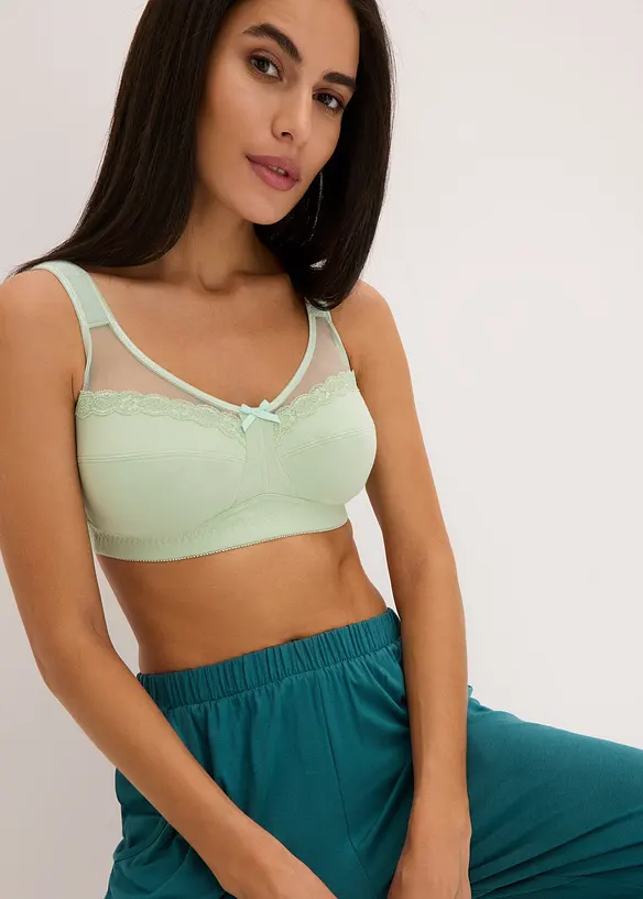 Soutien-gorge coton grand maintien sans armatures, bonprix