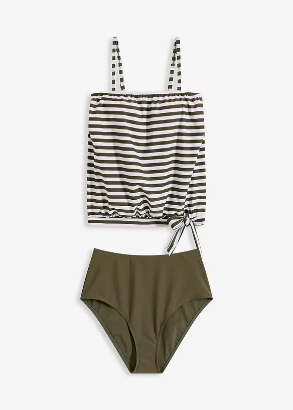 Tankini oversize (ens. 2 pces) à bretelles amovibles, bonprix