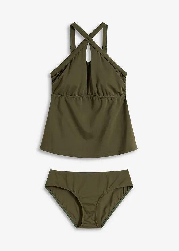 Tankini (ens. 2 pces) à bretelles croisées, bonprix