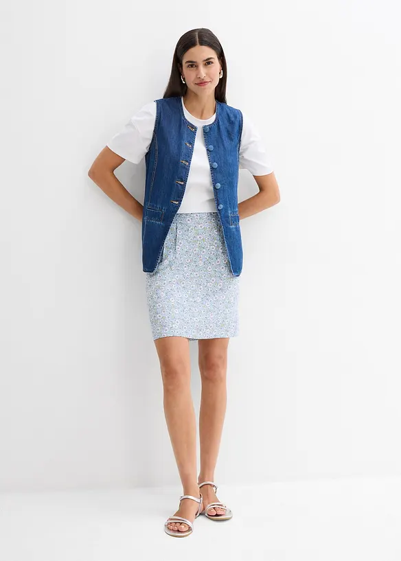 Mini-jupe en viscose fluide, bonprix