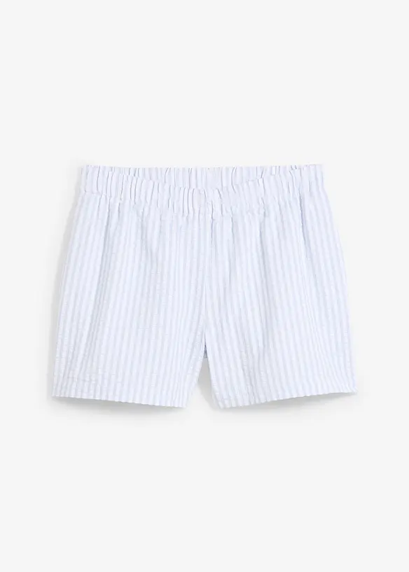 Short rayé taille élastiquée 100% coton, bonprix